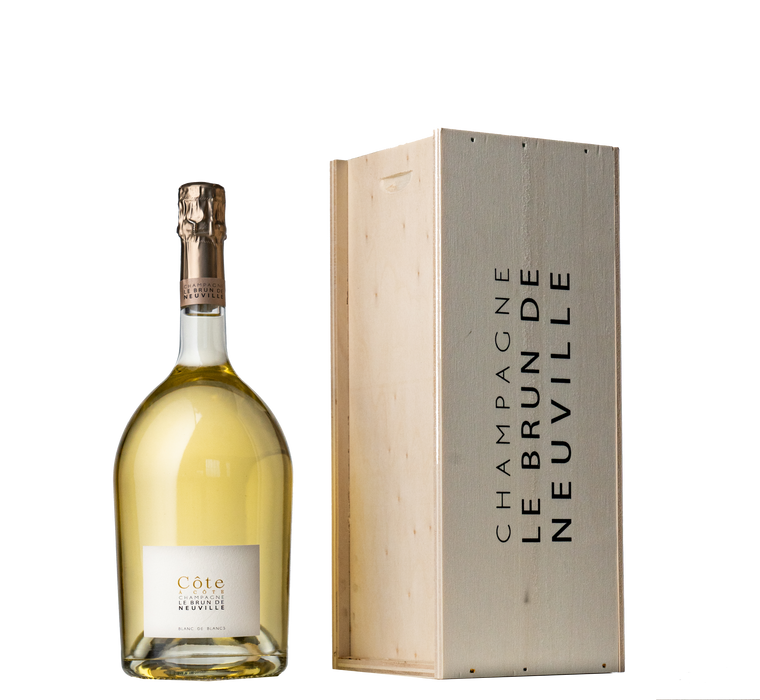 Le Brun de Neuville - Champagne Côte à Côte Magnum + Cutie lemn